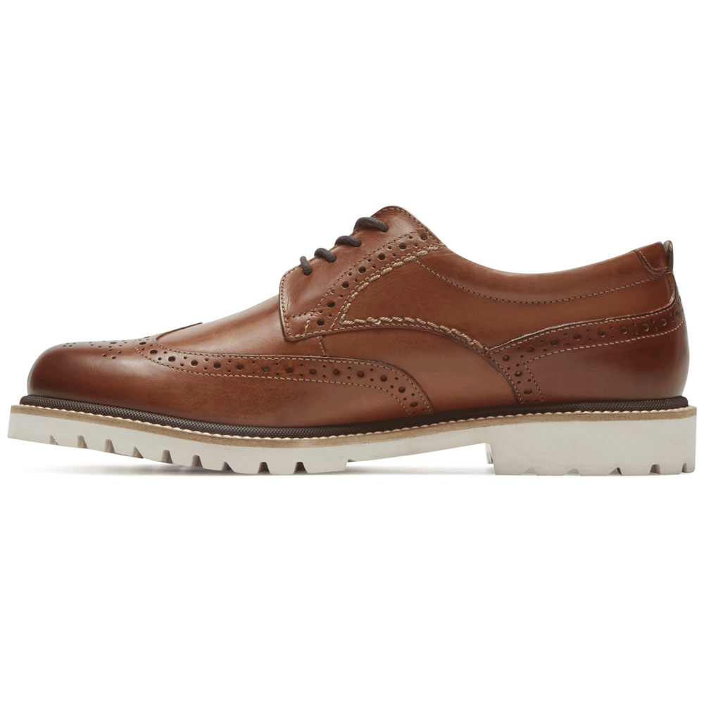 Rockport Mens Marshall Wingtip - Dress Shoes Brown - MDY279348